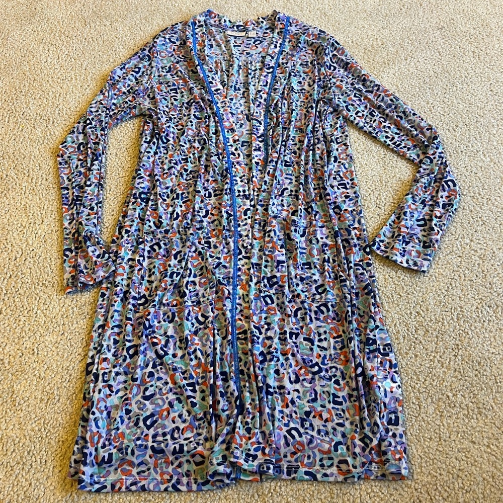 LOGO by Lori Goldstein Multicolor Patterned Robe - Picture 2 of 6